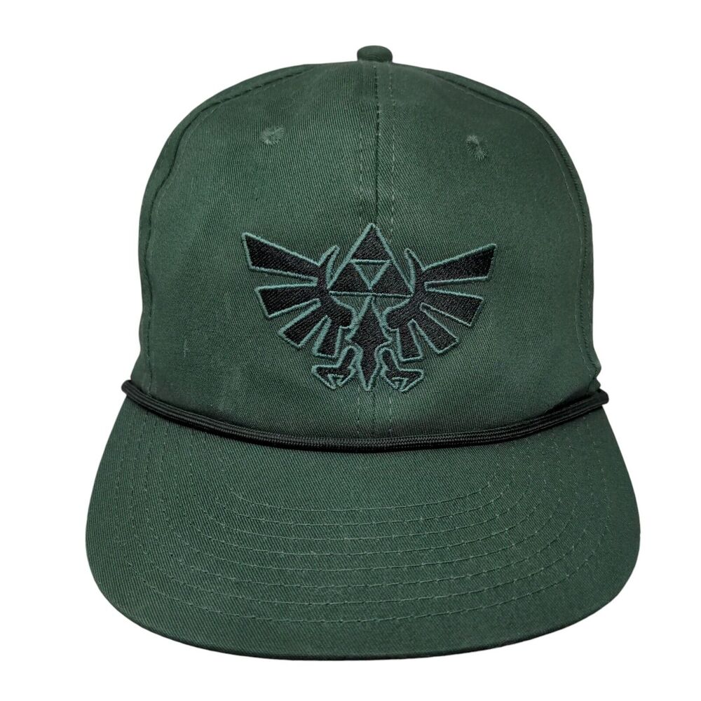 The Legends of Zelda Tears of The Kingdom Snapback Hat Green OS Rope W/Tags